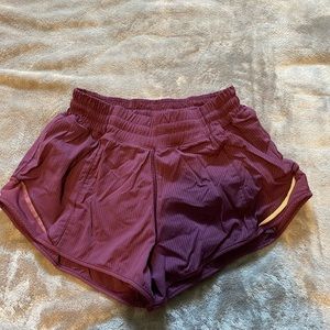 purple/ maroon hotty hot shorts